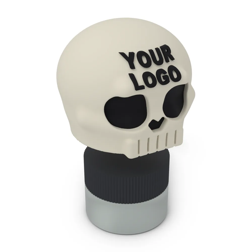 Skull Boo Lid lifted up to show the jar's own lid under it