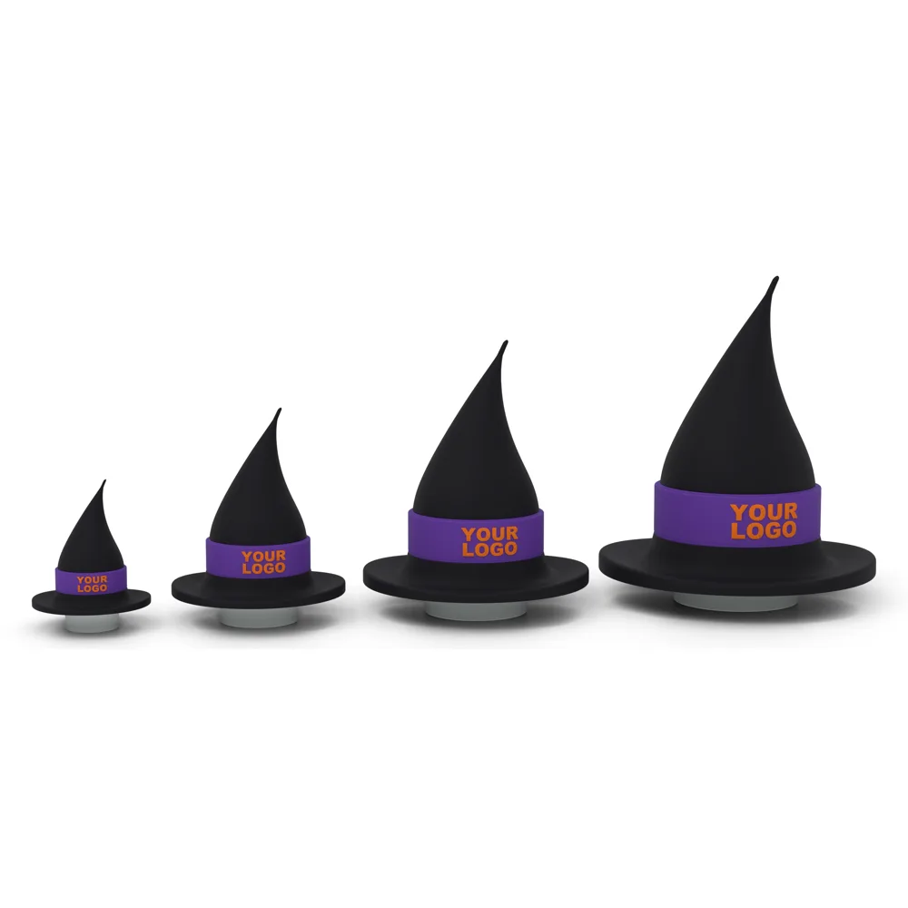 The Witch Hat Boo Lid in S, M, L and XL, side by side
