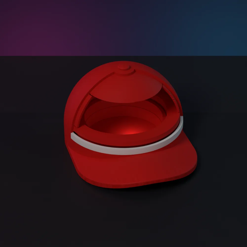 Render of a Jar Hat part-way through printing