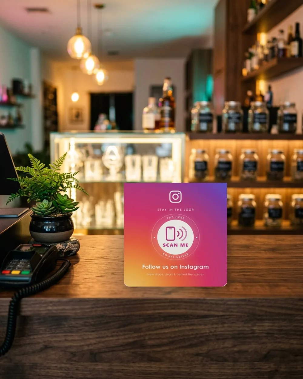 Instagram NFC plaque