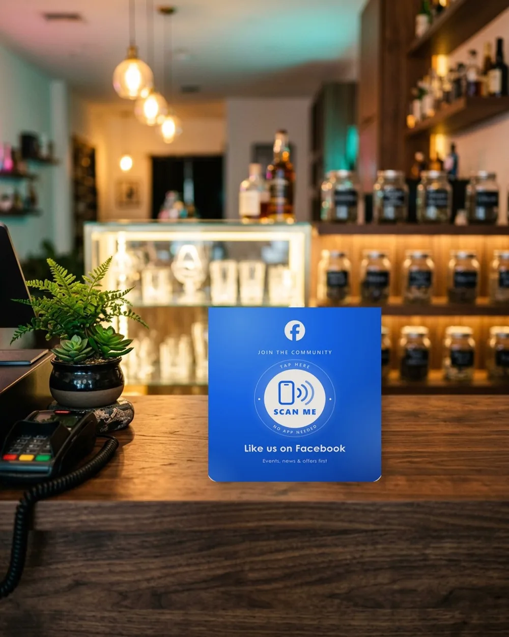 Facebook NFC plaque