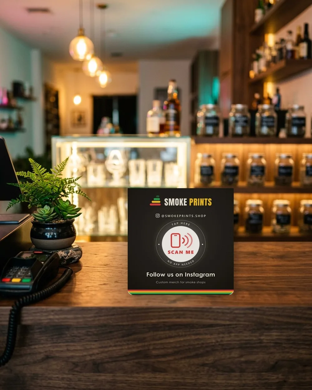 Smoke Prints NFC plaque